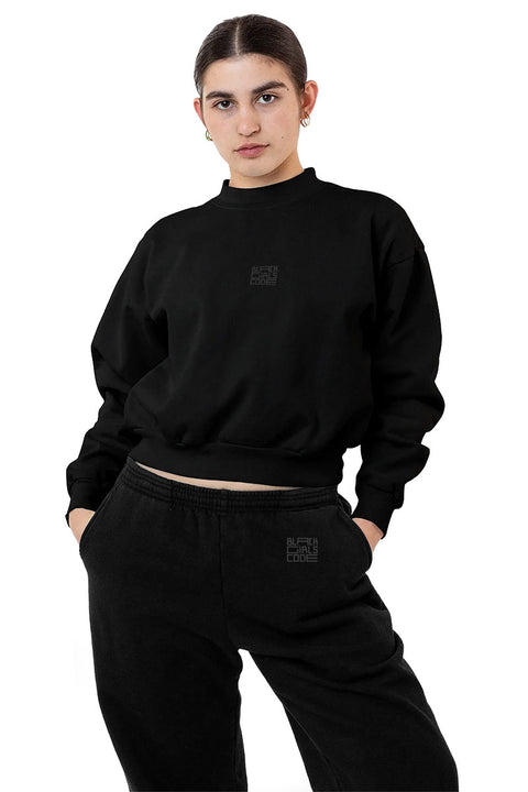 Heavyweight Crop Sweatshirt - Black